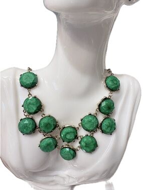 Vintage Stunning Green Statement Necklace